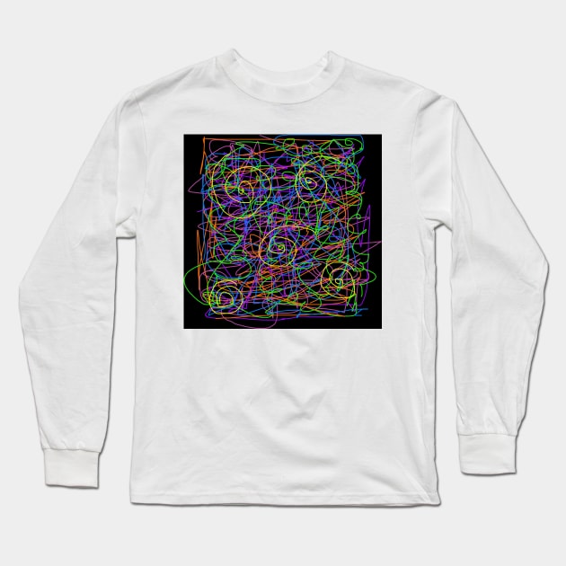 Neon Strings Long Sleeve T-Shirt by JoonMoon